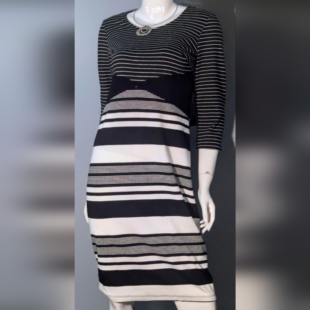 Striped Black and White Dress